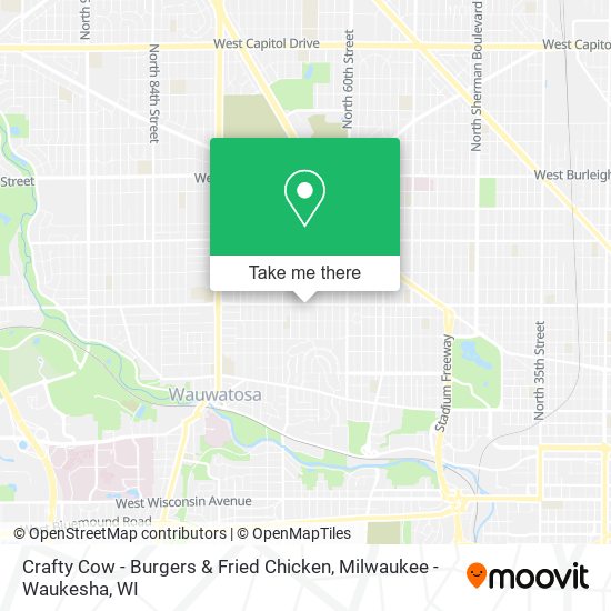 Mapa de Crafty Cow - Burgers & Fried Chicken