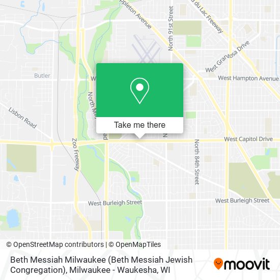 Mapa de Beth Messiah Milwaukee (Beth Messiah Jewish Congregation)