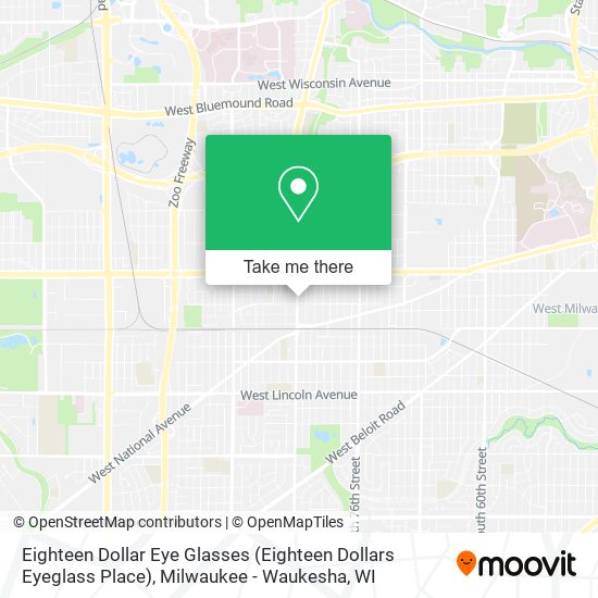 Mapa de Eighteen Dollar Eye Glasses (Eighteen Dollars Eyeglass Place)