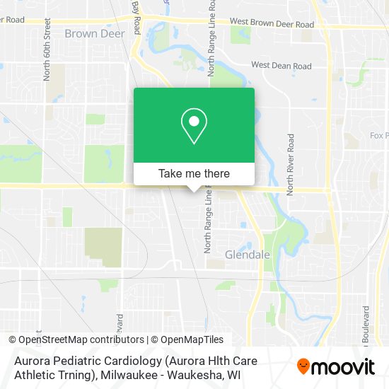 Aurora Pediatric Cardiology (Aurora Hlth Care Athletic Trning) map