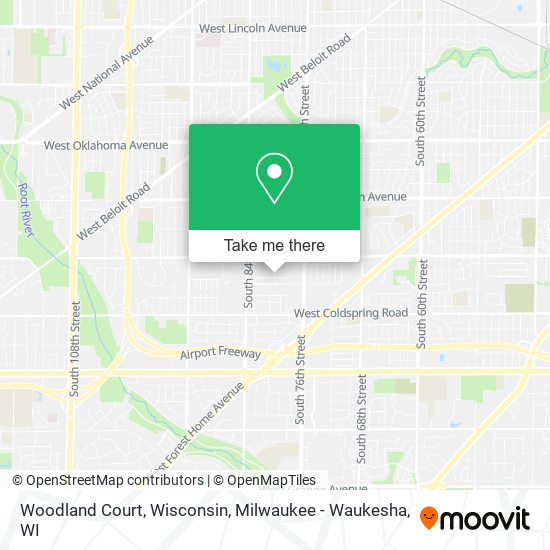 Mapa de Woodland Court, Wisconsin