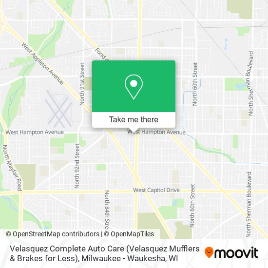 Mapa de Velasquez Complete Auto Care (Velasquez Mufflers & Brakes for Less)