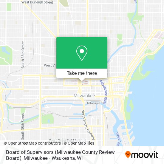 Mapa de Board of Supervisors (Milwaukee County Review Board)