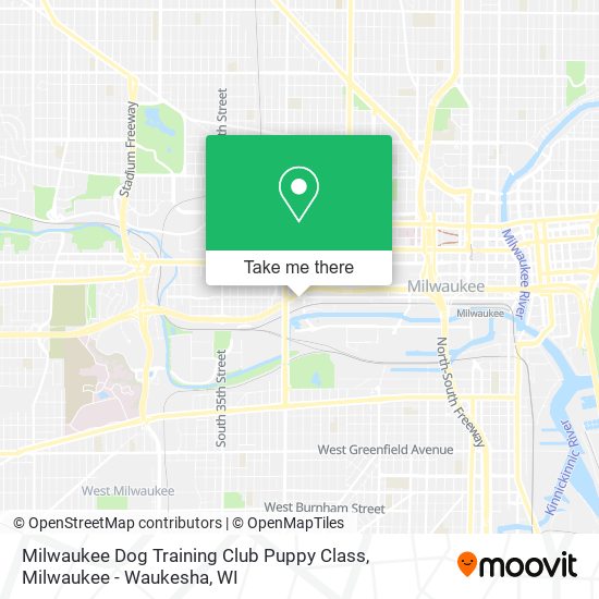 Milwaukee Dog Training Club Puppy Class map