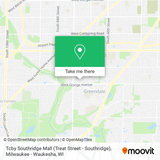 Tcby Southridge Mall (Treat Street - Southridge) map