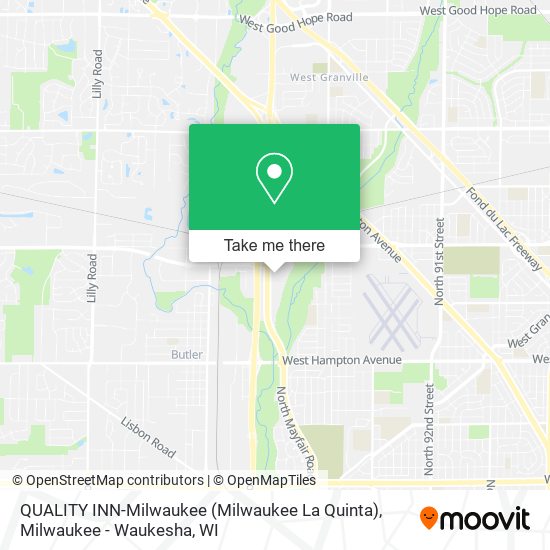 QUALITY INN-Milwaukee (Milwaukee La Quinta) map