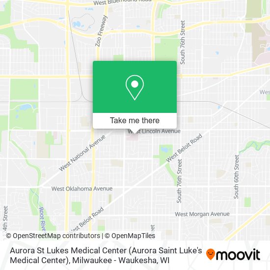 Aurora St Lukes Medical Center (Aurora Saint Luke's Medical Center) map