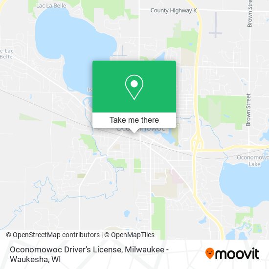 Mapa de Oconomowoc Driver's License