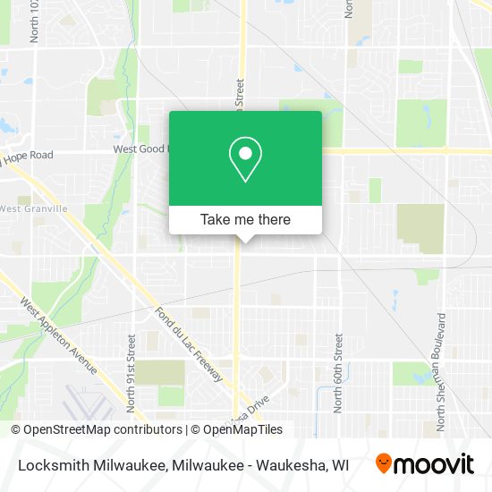 Mapa de Locksmith Milwaukee