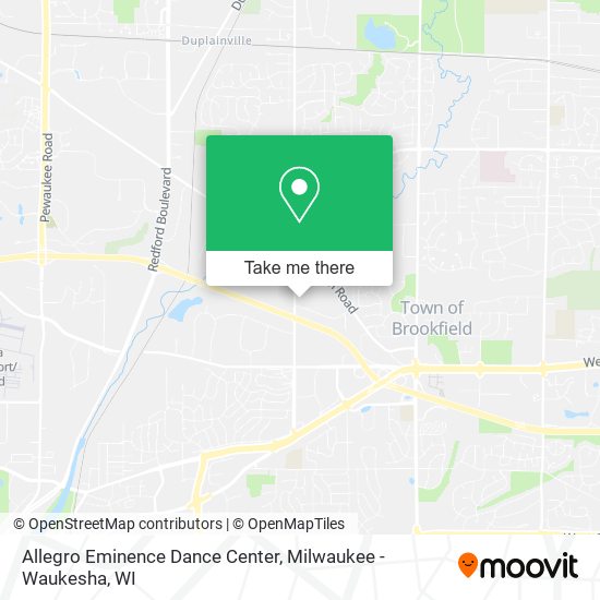 Mapa de Allegro Eminence Dance Center