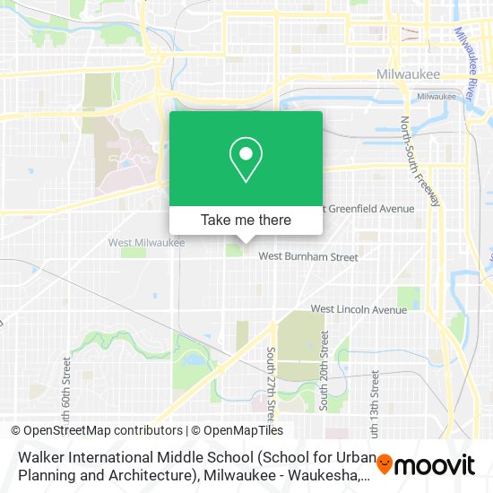 Mapa de Walker International Middle School (School for Urban Planning and Architecture)