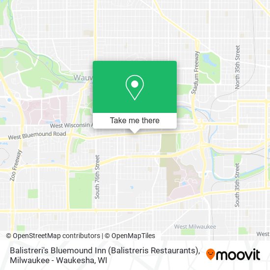 Balistreri's Bluemound Inn (Balistreris Restaurants) map