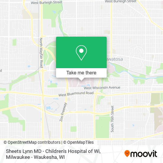 Sheets Lynn MD - Children's Hospital of Wi map