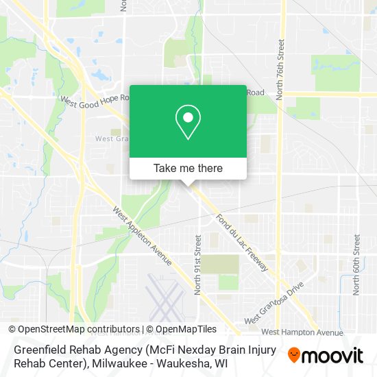 Mapa de Greenfield Rehab Agency (McFi Nexday Brain Injury Rehab Center)