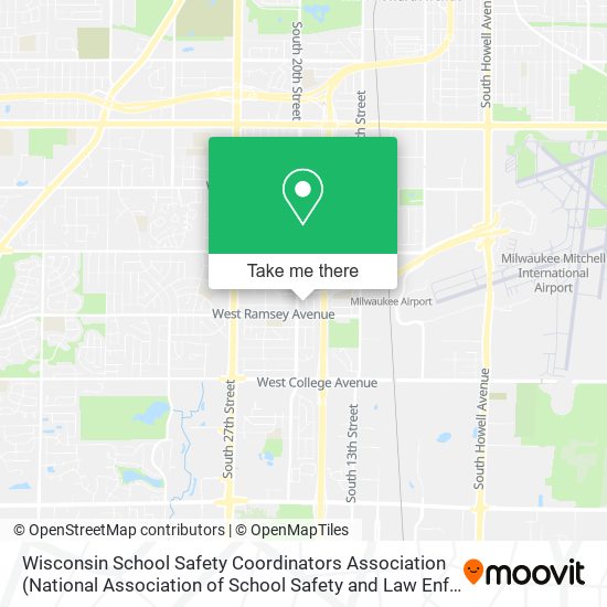 Mapa de Wisconsin School Safety Coordinators Association