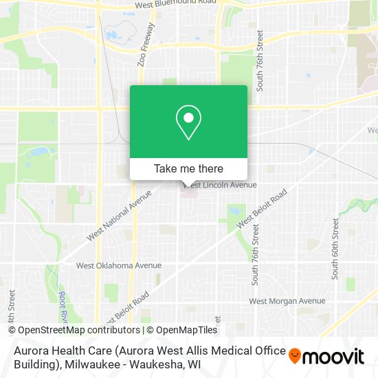 Mapa de Aurora Health Care (Aurora West Allis Medical Office Building)