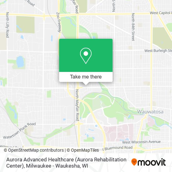 Mapa de Aurora Advanced Healthcare (Aurora Rehabilitation Center)
