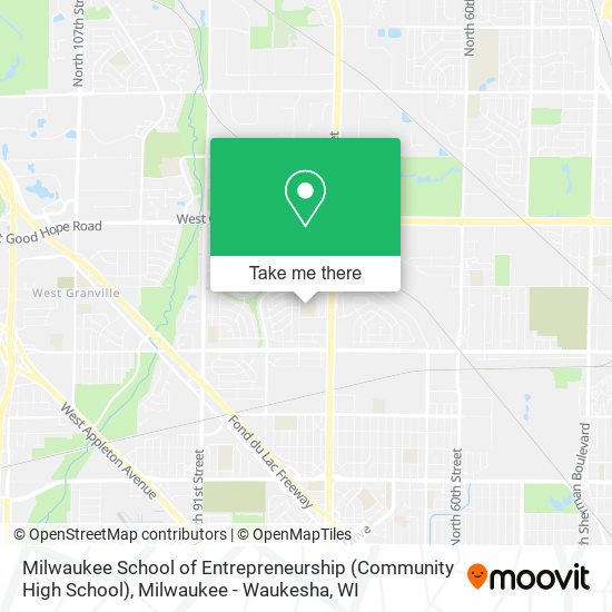 Mapa de Milwaukee School of Entrepreneurship (Community High School)
