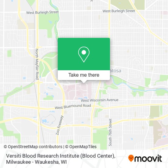 Versiti Blood Research Institute (Blood Center) map