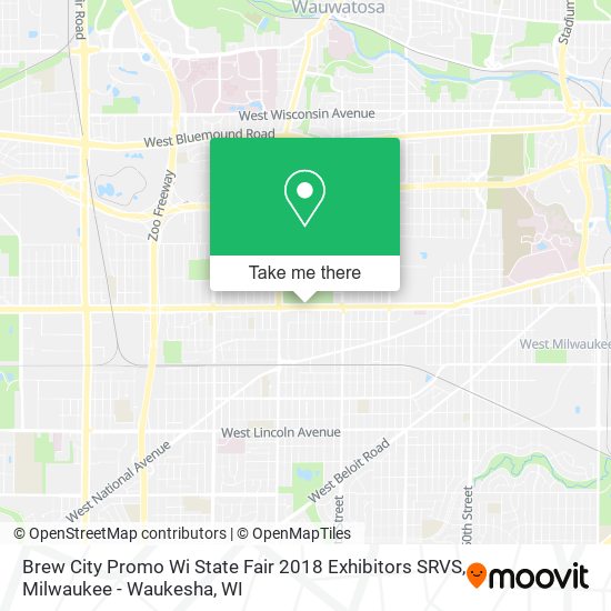 Mapa de Brew City Promo Wi State Fair 2018 Exhibitors SRVS