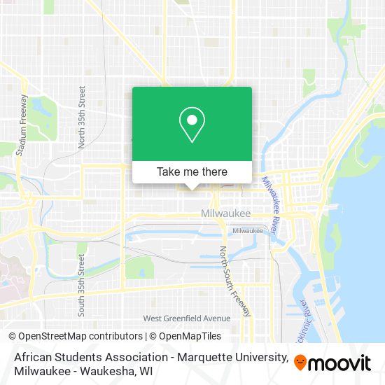 Mapa de African Students Association - Marquette University