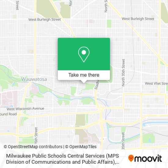 Mapa de Milwaukee Public Schools Central Services (MPS Division of Communications and Public Affairs)