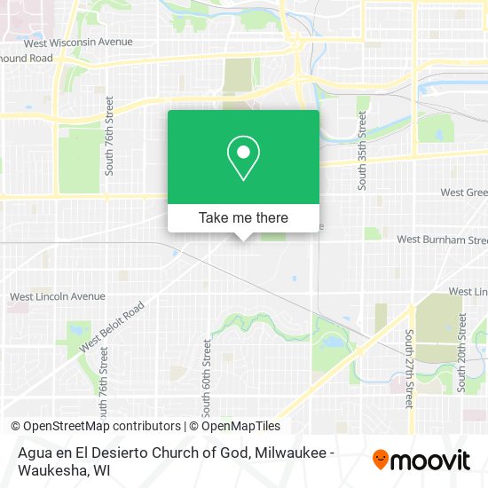 Agua en El Desierto Church of God map