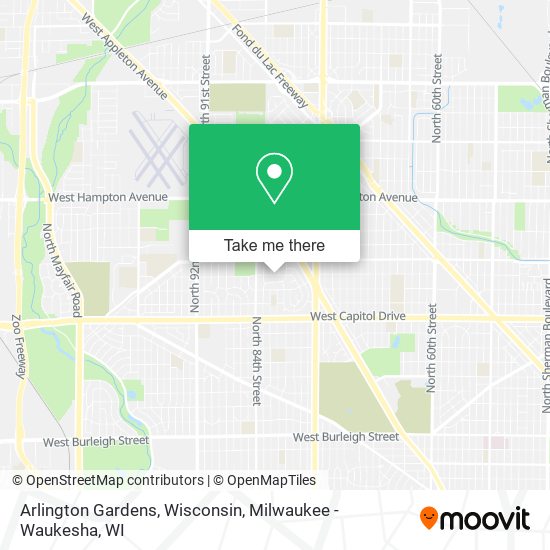 Mapa de Arlington Gardens, Wisconsin