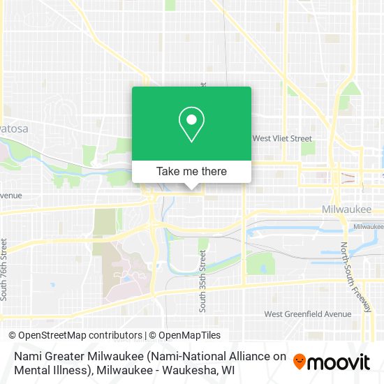 Mapa de Nami Greater Milwaukee (Nami-National Alliance on Mental Illness)