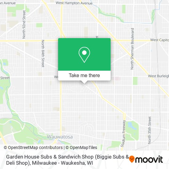 Mapa de Garden House Subs & Sandwich Shop (Biggie Subs & Deli Shop)