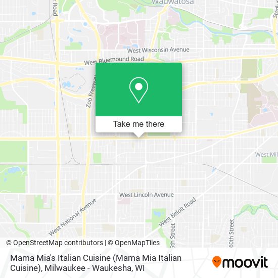 Mapa de Mama Mia's Italian Cuisine