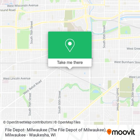 Mapa de File Depot- Milwaukee (The File Depot of Milwaukee)