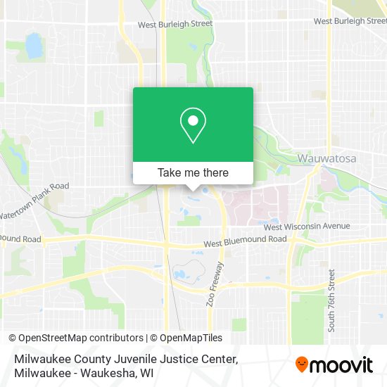Mapa de Milwaukee County Juvenile Justice Center