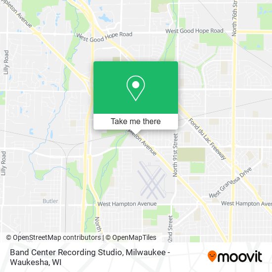 Mapa de Band Center Recording Studio