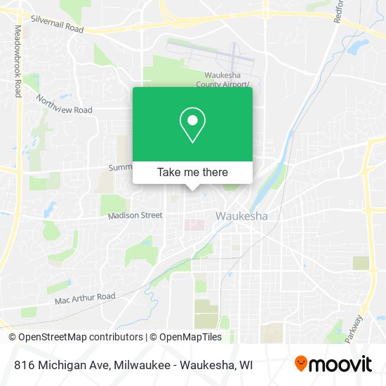 816 Michigan Ave map
