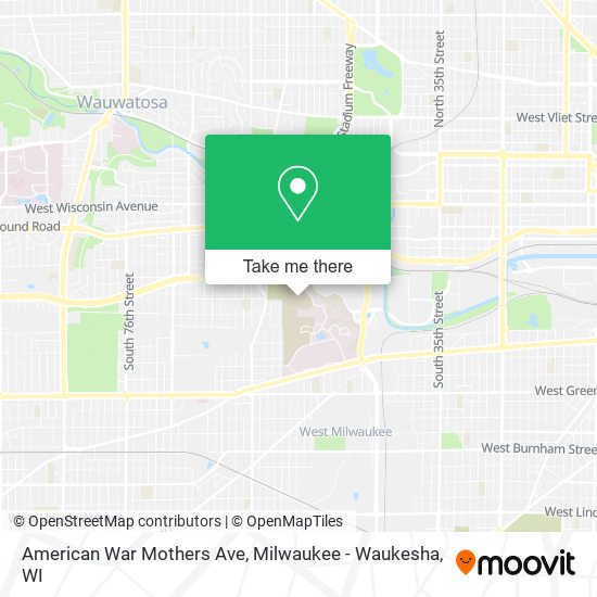 American War Mothers Ave map