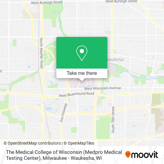 Mapa de The Medical College of Wisconsin (Medpro Medical Testing Center)