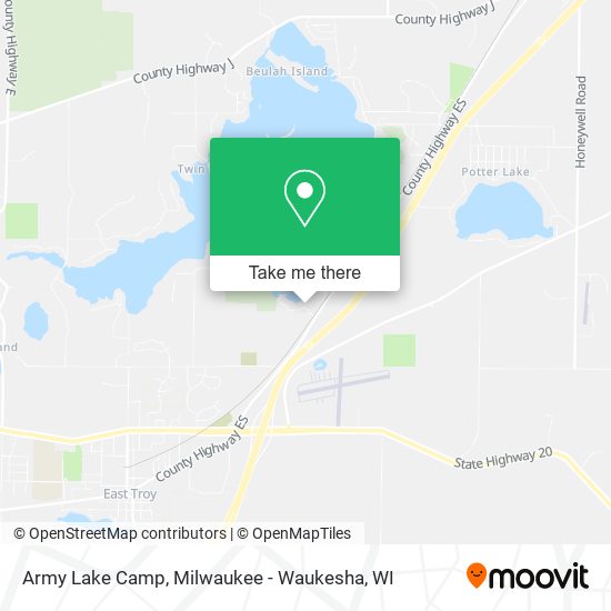 Army Lake Camp map
