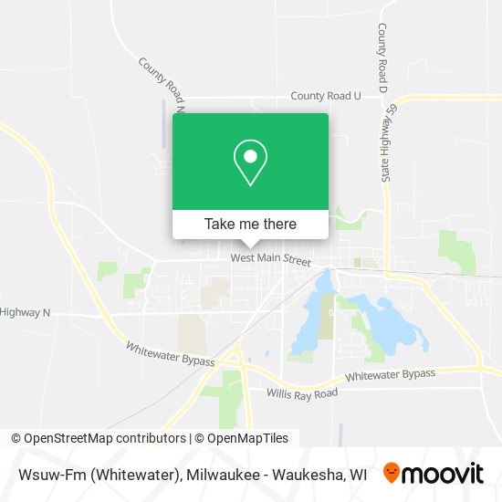 Wsuw-Fm (Whitewater) map
