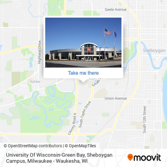 Mapa de University Of Wisconsin-Green Bay, Sheboygan Campus
