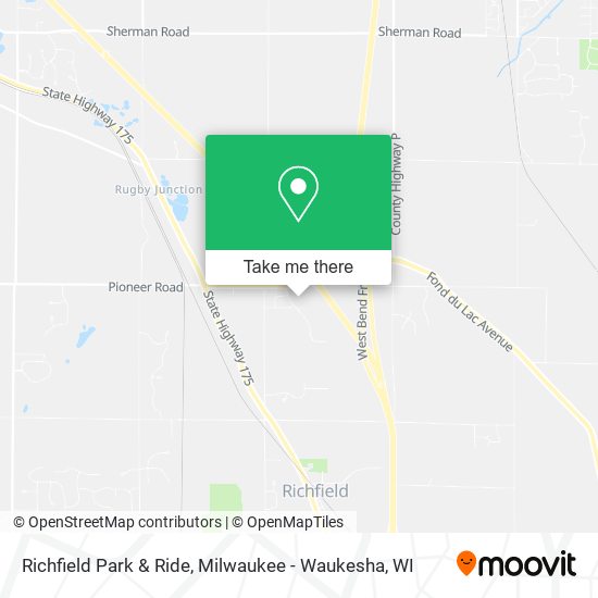 Richfield Park & Ride map