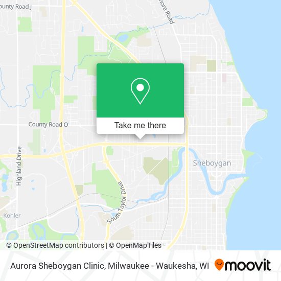 Aurora Sheboygan Clinic map