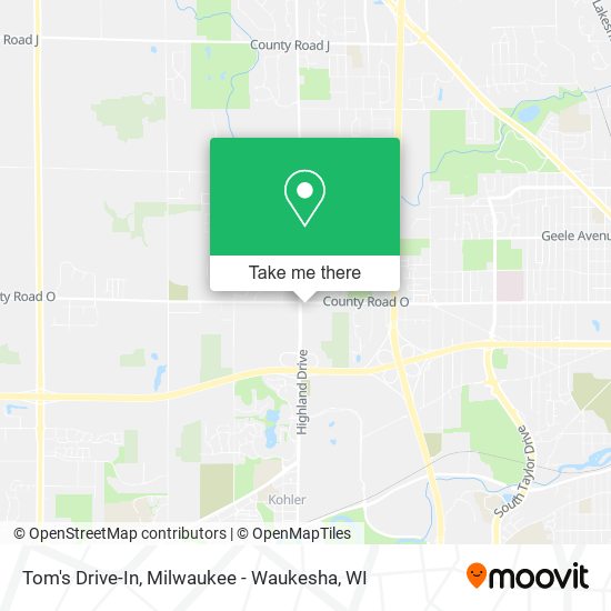 Mapa de Tom's Drive-In