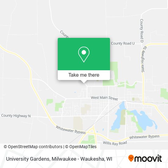 University Gardens map