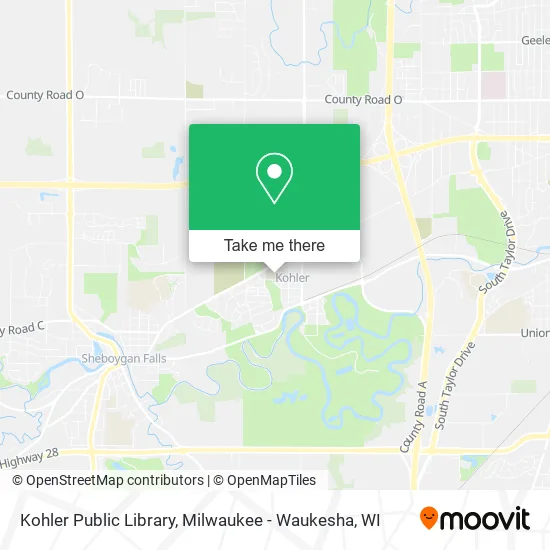 Mapa de Kohler Public Library