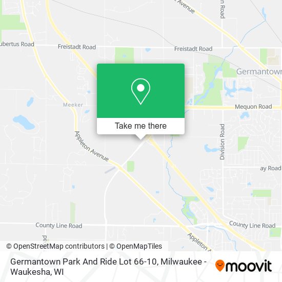 Germantown Park And Ride Lot 66-10 map
