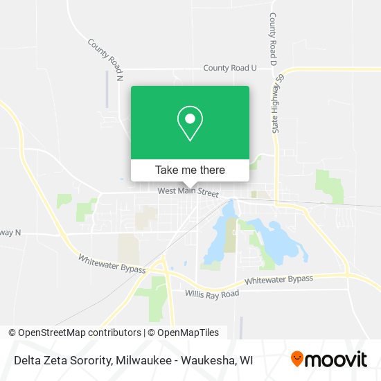 Delta Zeta Sorority map