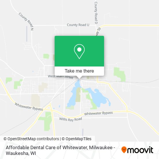 Affordable Dental Care of Whitewater map
