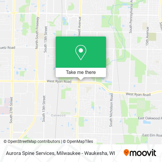 Aurora Spine Services map