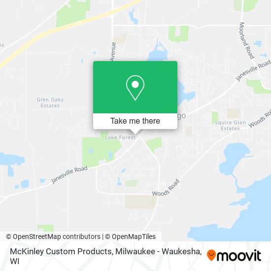 McKinley Custom Products map